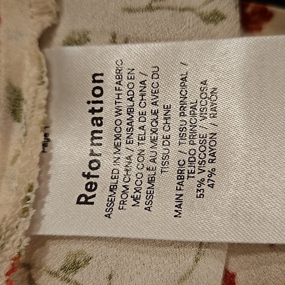 💕REFORMATION💕 Beauden Dress ~ Madison Floral Print XL NWT - Picture 14 of 15